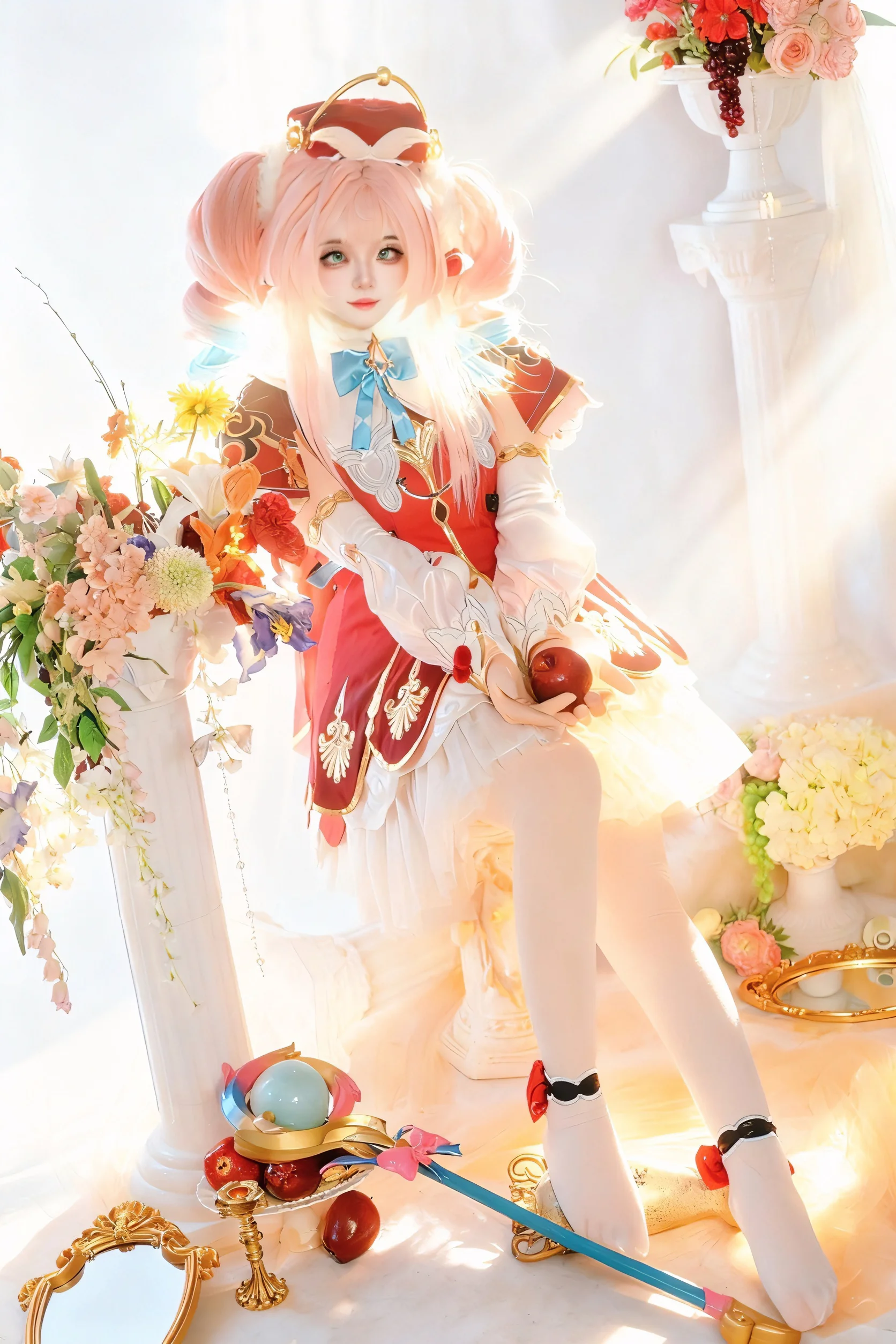 【風堇cos】崩壞星穹鐵道中那位優雅的紅白洋裝少女 - 第 1 張