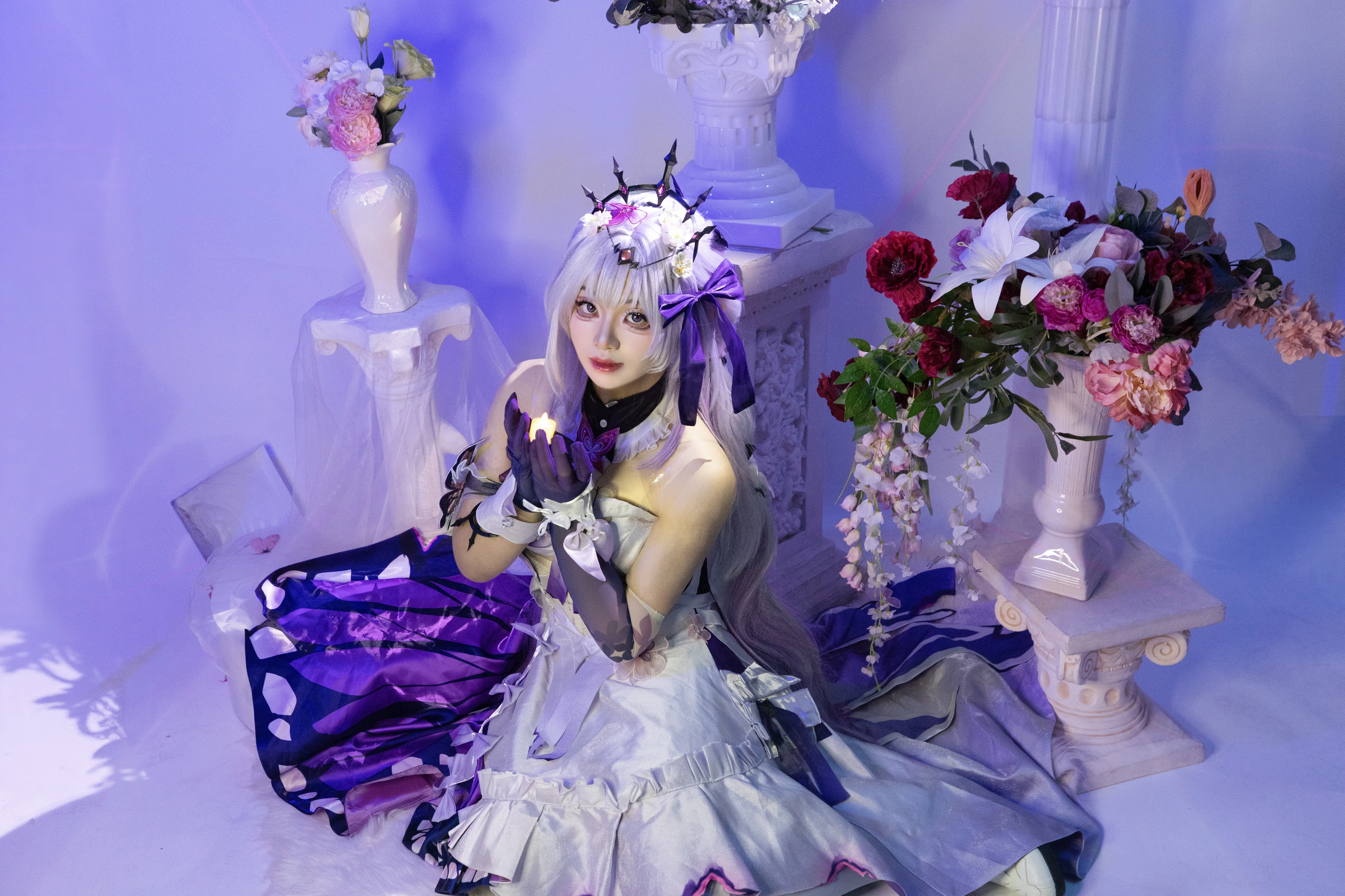 【遐蝶cos】崩坏星穹铁道，幽紫花丛中的静谧光芒 - 第 1 张