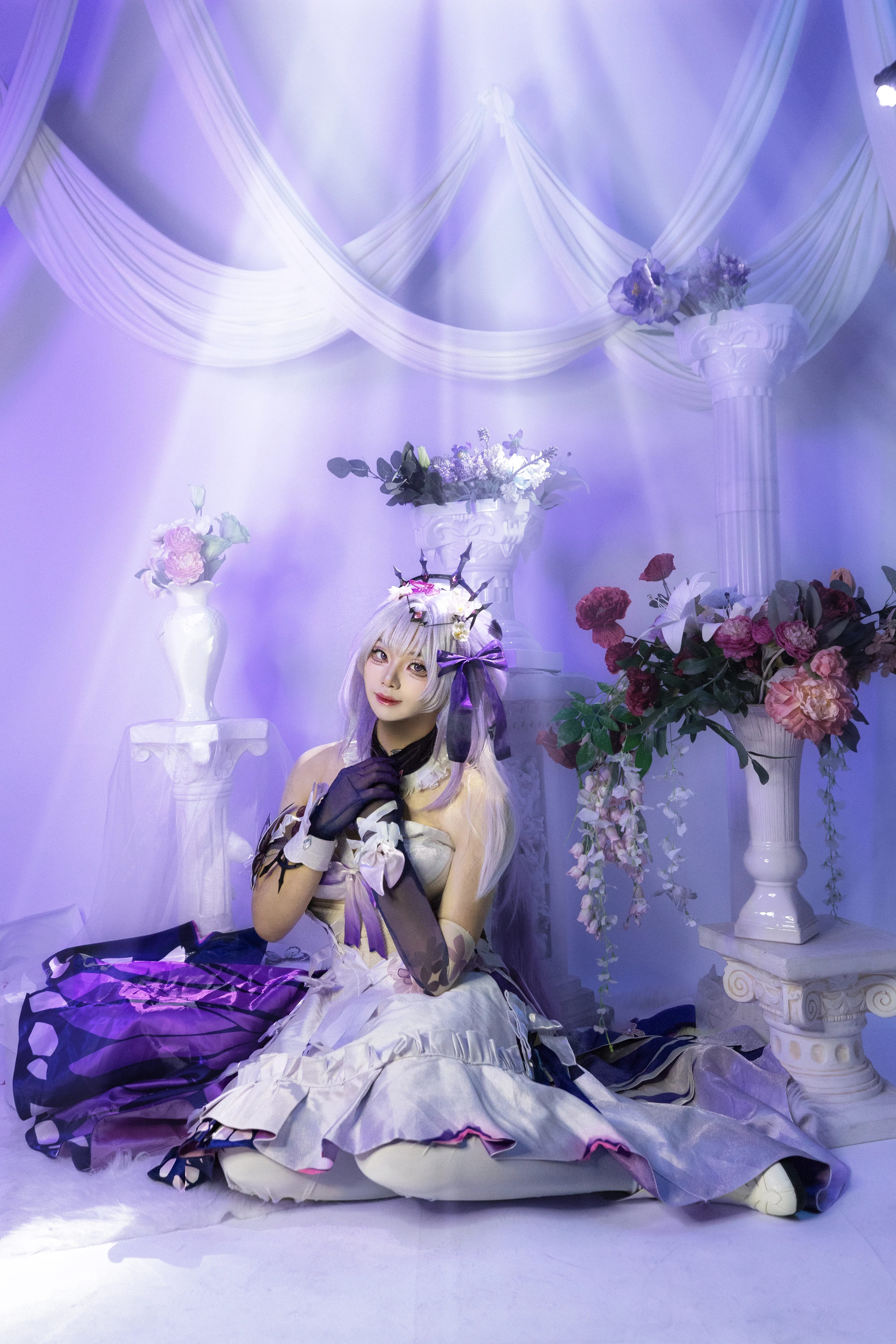 【遐蝶cos】崩坏星穹铁道，紫藤花架下的片刻静谧 - 第 1 张