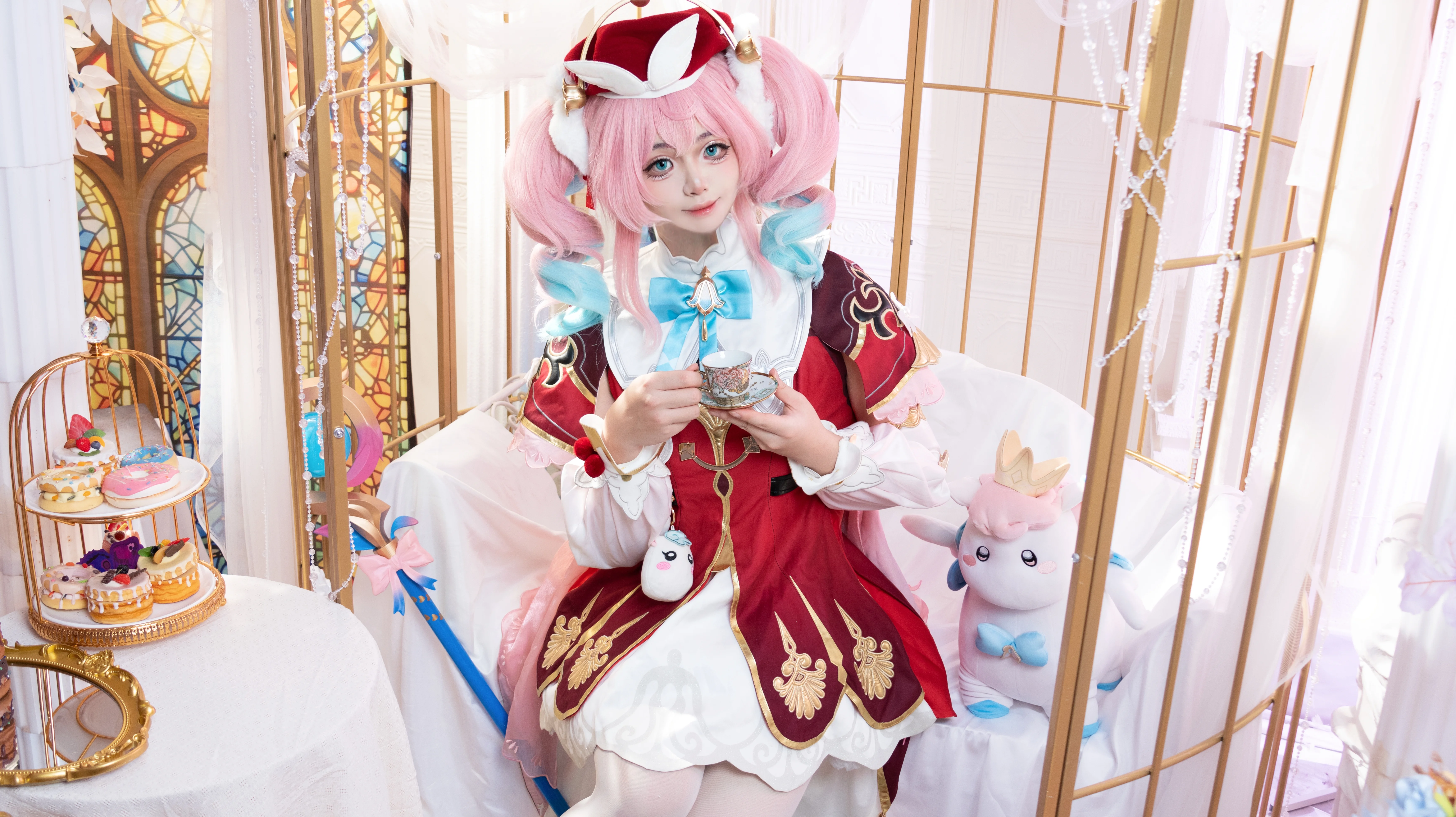 【风堇cos】崩坏星穹铁道，粉色双马尾的午后茶会 - 第 1 张