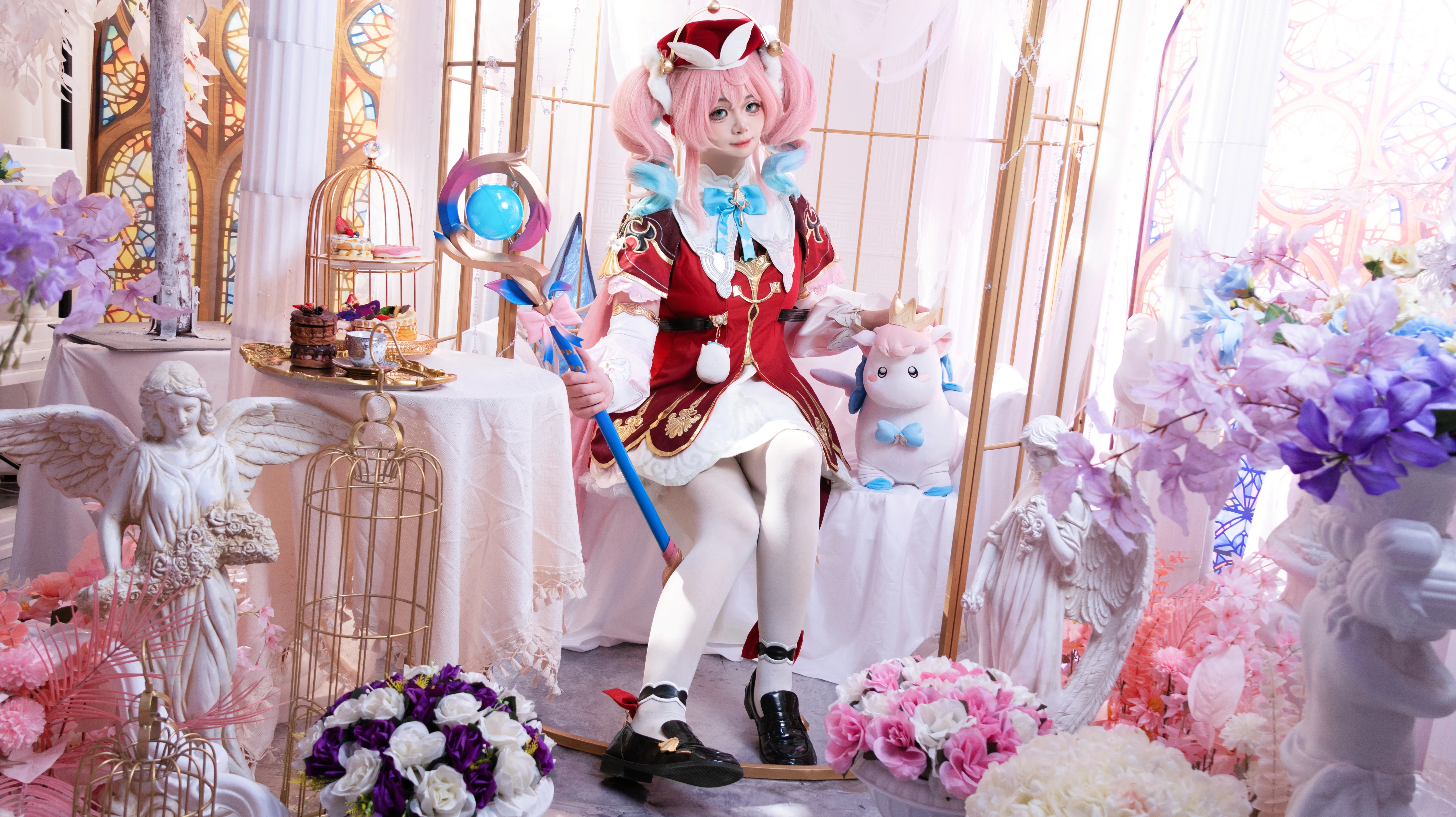 【风堇cos】崩坏星穹铁道的红白色彩与道具还原 - 第 1 张