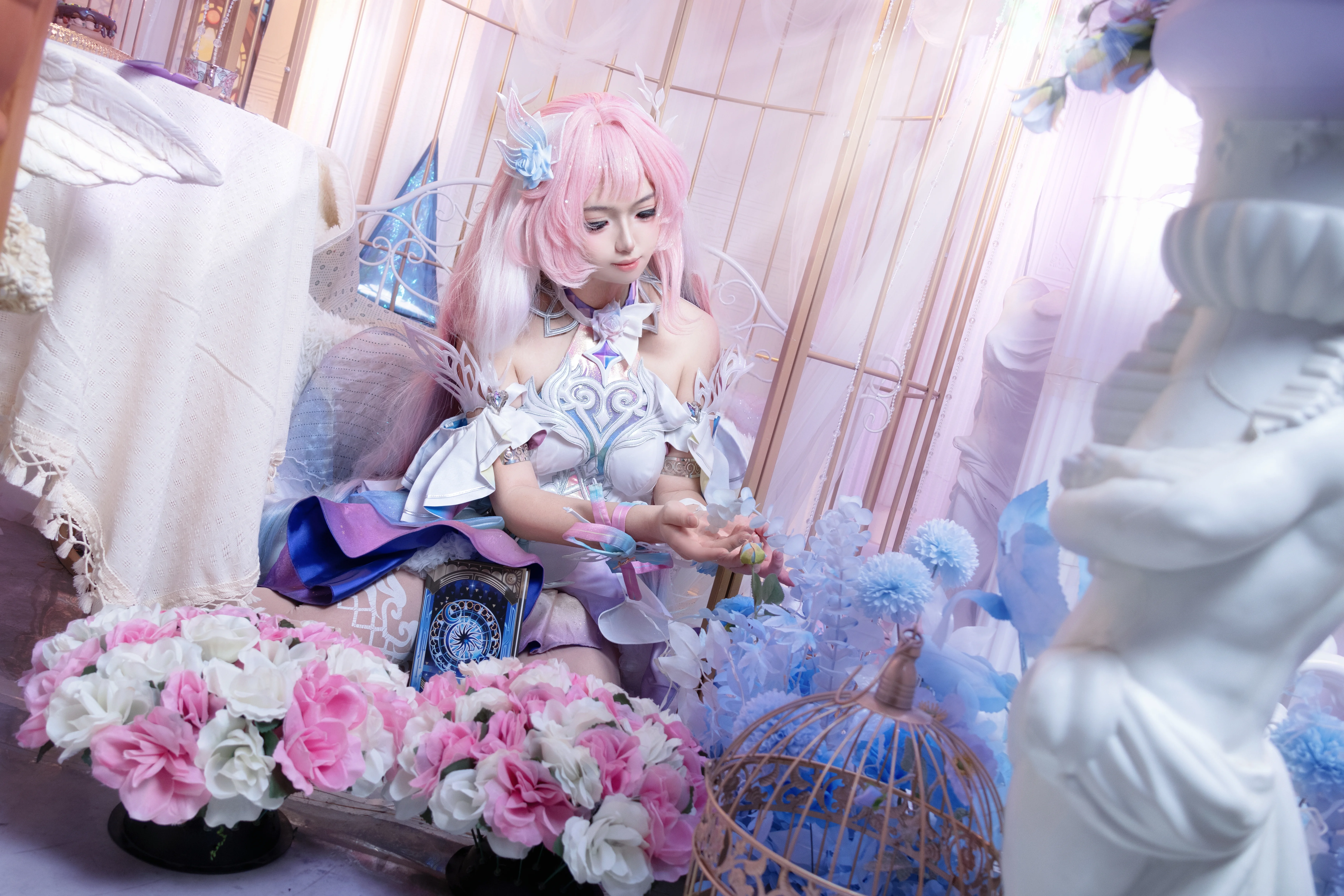 【昔涟cos】崩坏星穹铁道里的梦幻花园，这套装备真的细节拉满 - 第 1 张