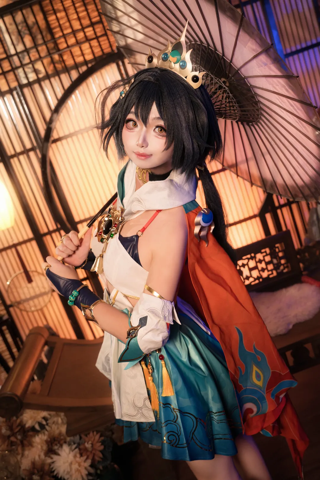 【云璃cos】崩坏星穹铁道，暖光下的伞影与少女