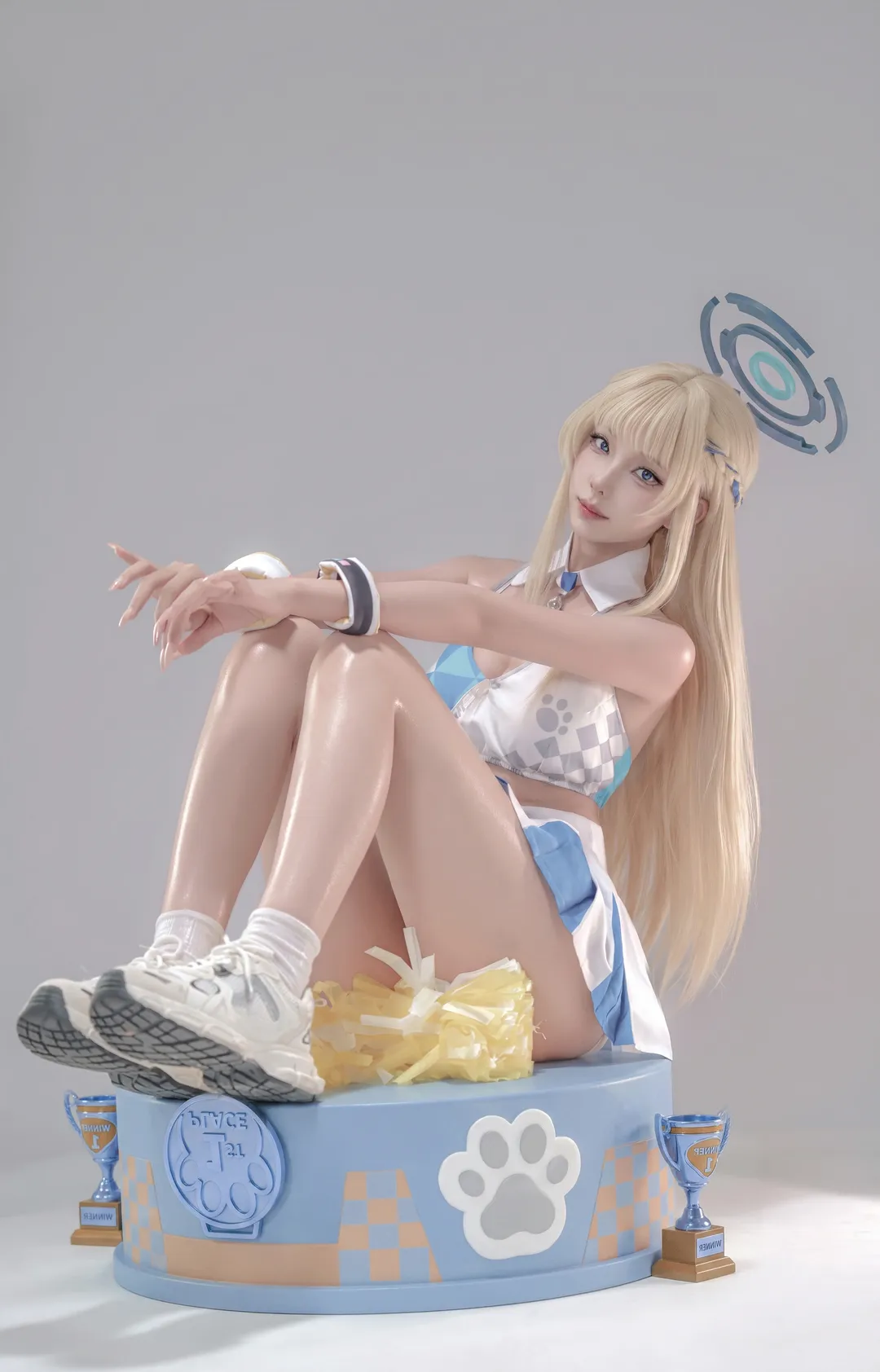 【飞鸟马时cos】体育祭的领奖台，挥动花球的瞬间 - 第 1 张
