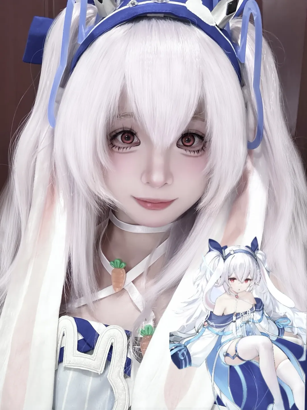 【ラフィー コスプレ】アズールレーンの白髪赤眼なうさぎちゃん - 2 枚目