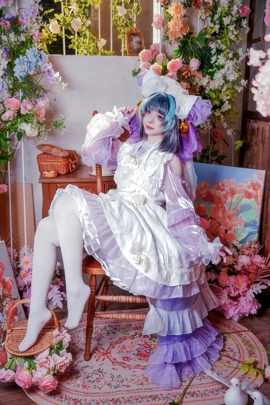 【柴郡cos】碧蓝航线的慵懒午后，梦幻洋装与繁花摄影棚