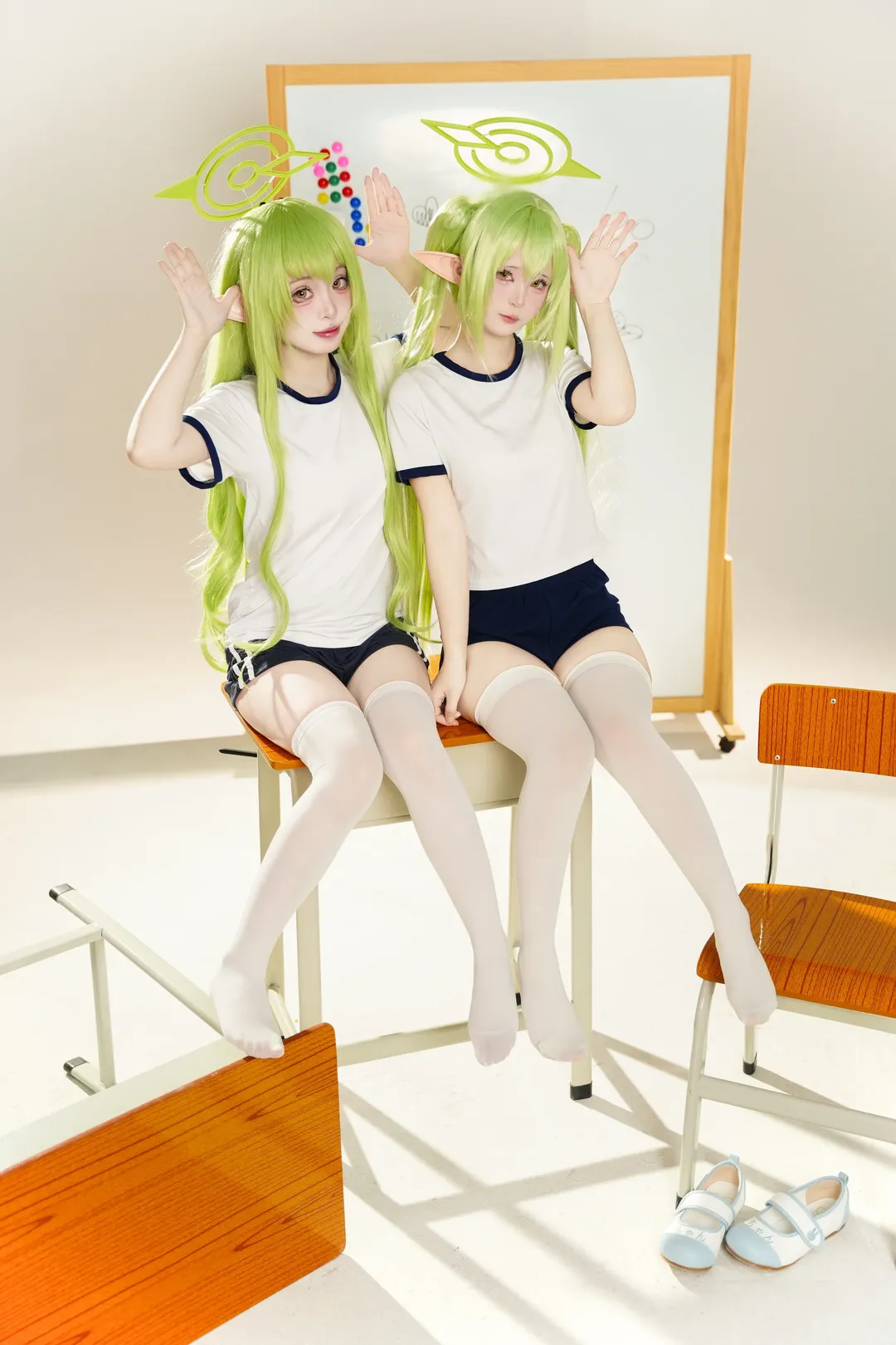 【橘望cos】蔚蓝档案铁道双子雌小鬼的课堂日常 - 第 2 张