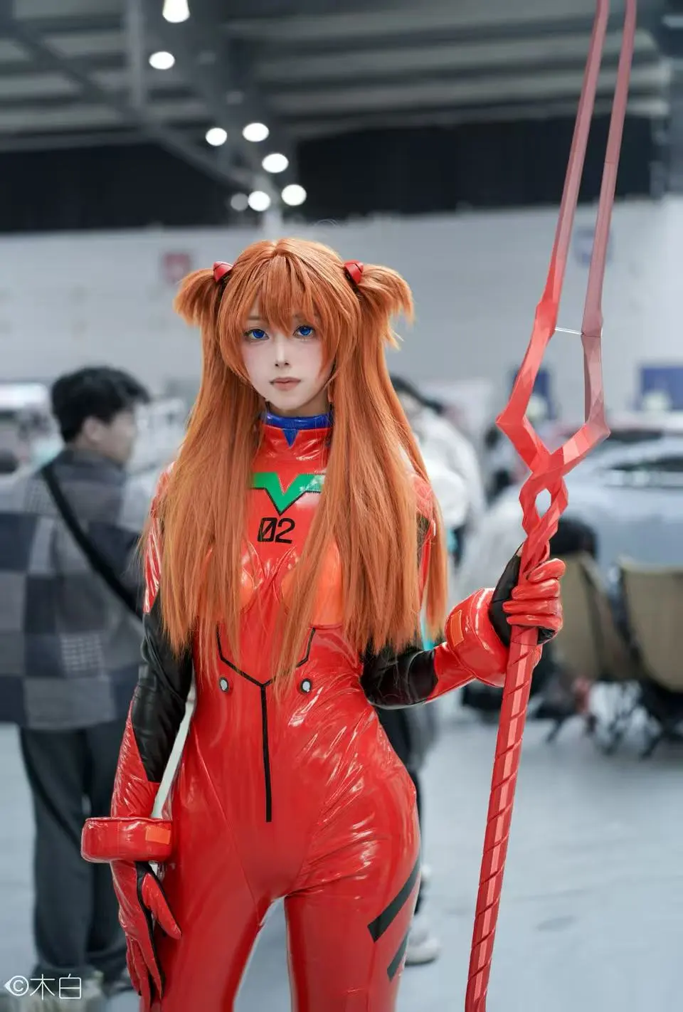【明日香cos】新世纪福音战士，红色漆皮战斗服漫展实拍 - 第 2 张
