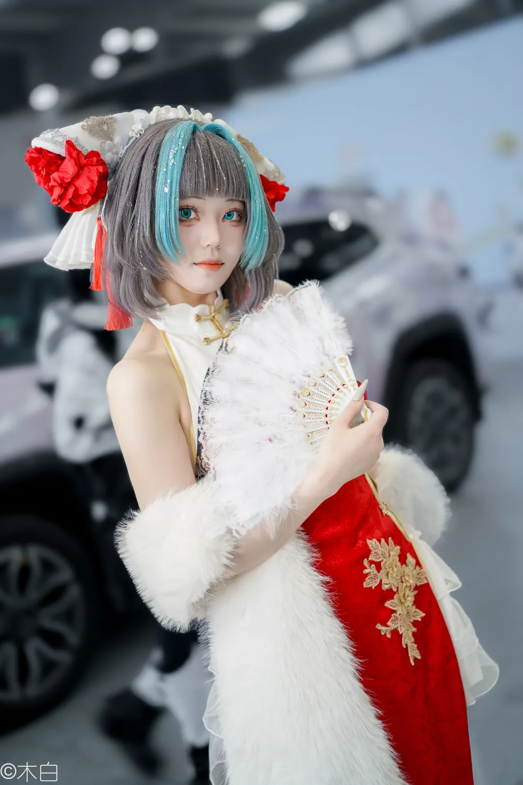 【チェシャー コスプレ】『アズールレーン』の優雅な猫ちゃん、新年のなでなでで万事解決 - 1 枚目