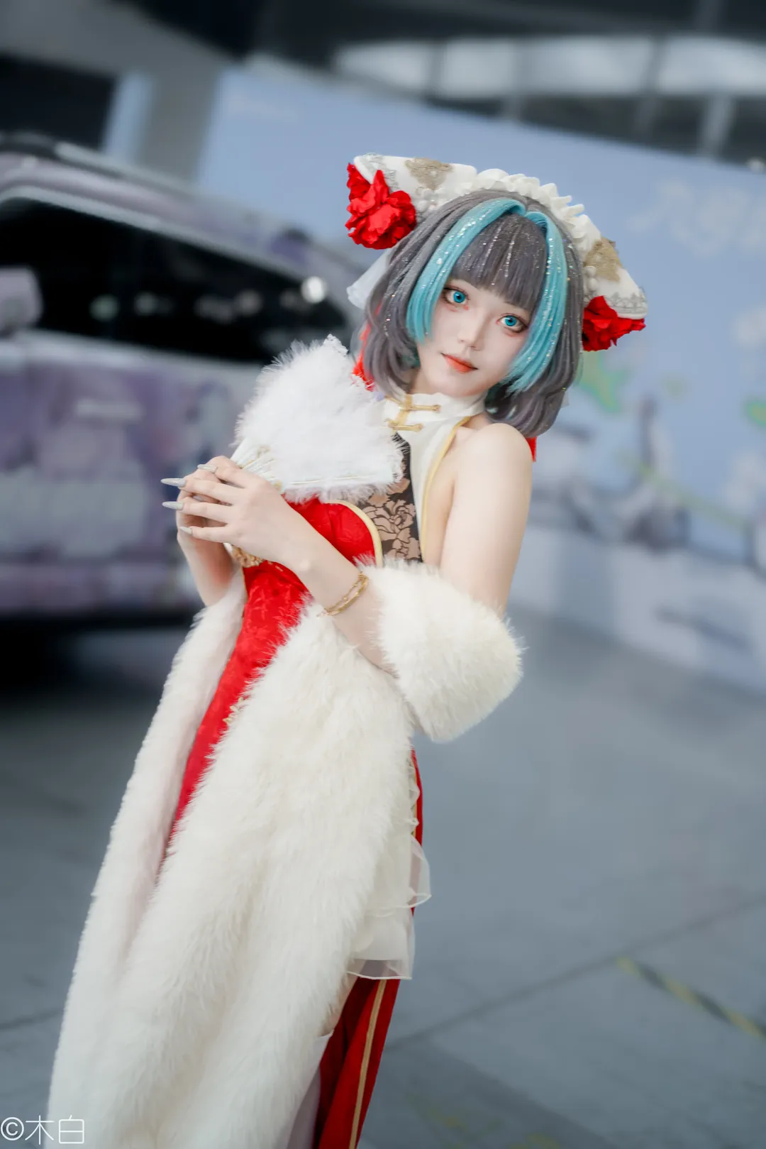【チェシャー コスプレ】『アズールレーン』の優雅な猫ちゃん、新年のなでなでで万事解決 - 3 枚目