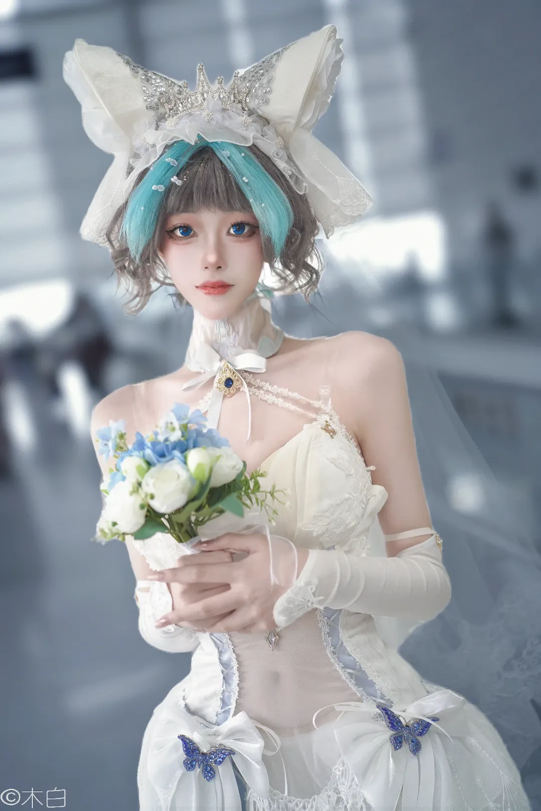 【柴郡cos】碧藍航線誓約婚紗，藍白貓貓頭大勝利 - 第 2 張