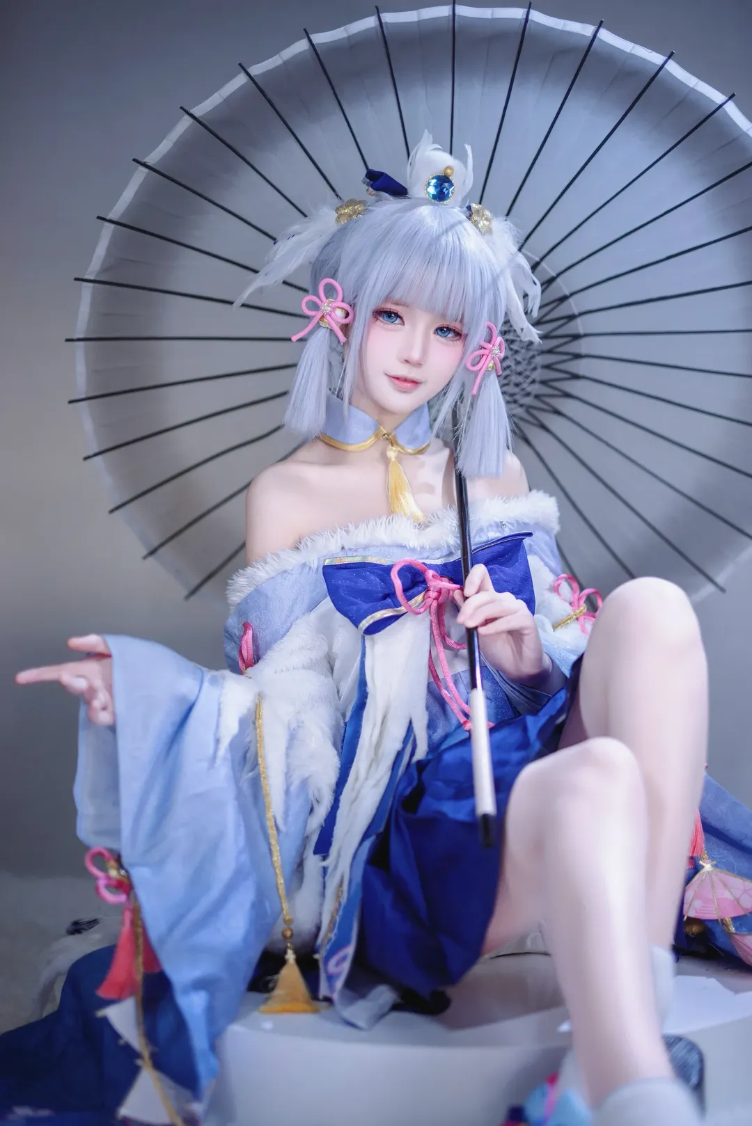 [Kamisato Ayaka cosplay] Genshin Impact: The Frosty Serenity of the Heron Princess - Image 1