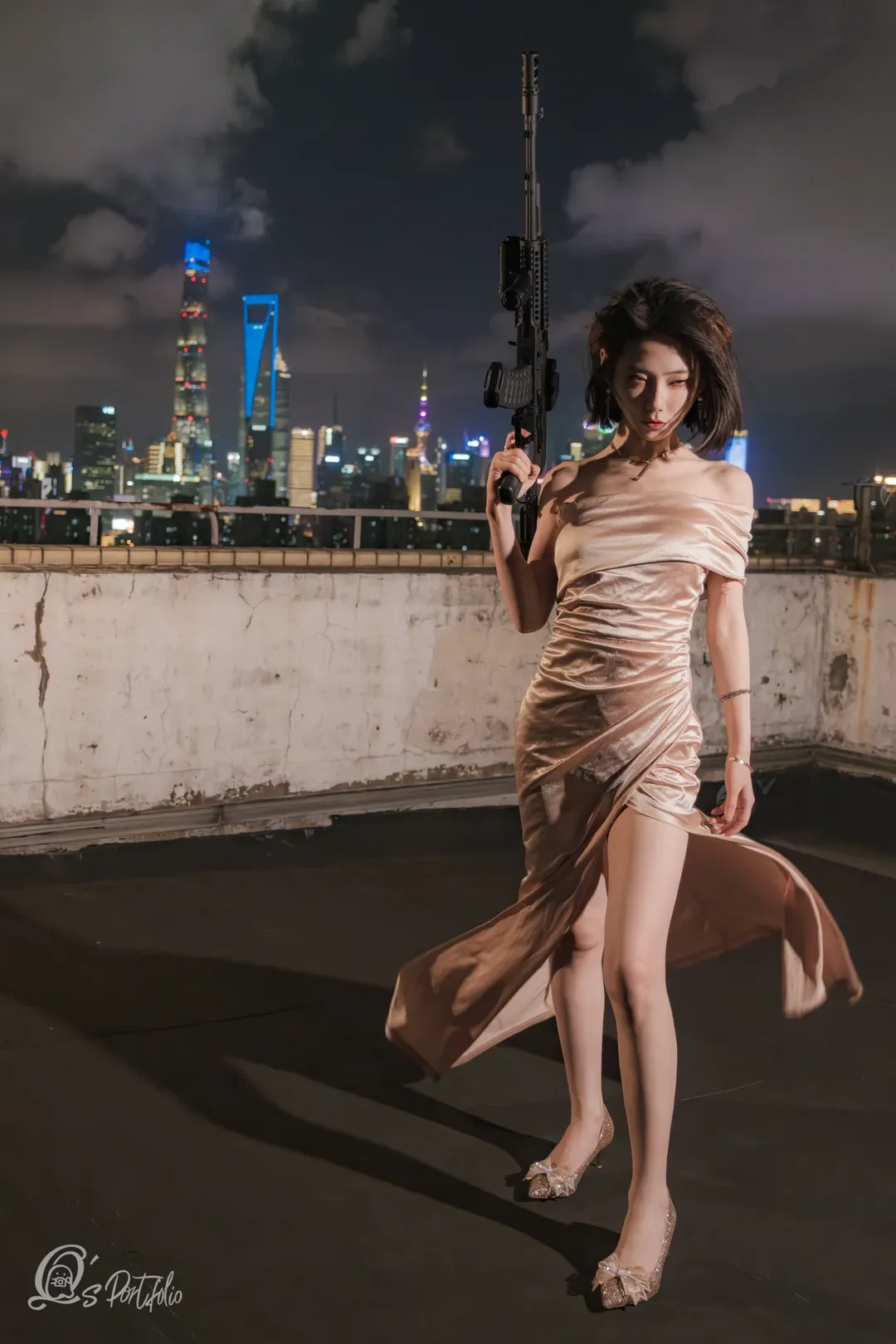 【史密斯夫人cos】陆家嘴天台上的女间谍之夜
