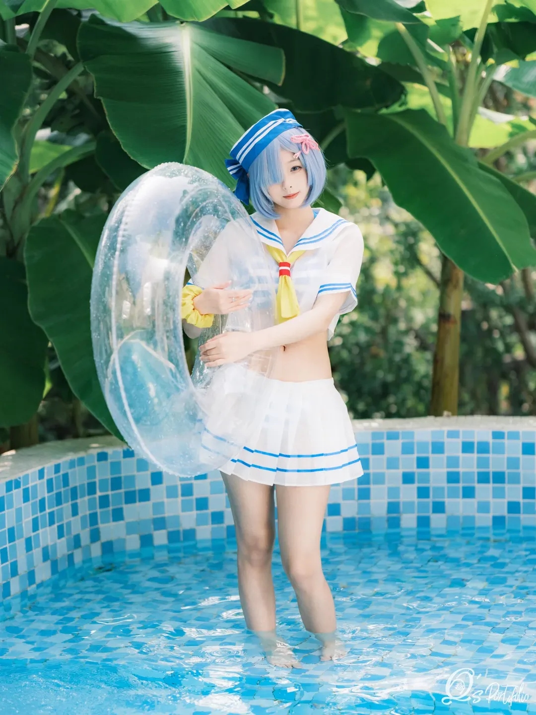 【雷姆cos】从零开始的异世界泳装写真 - 第 3 张