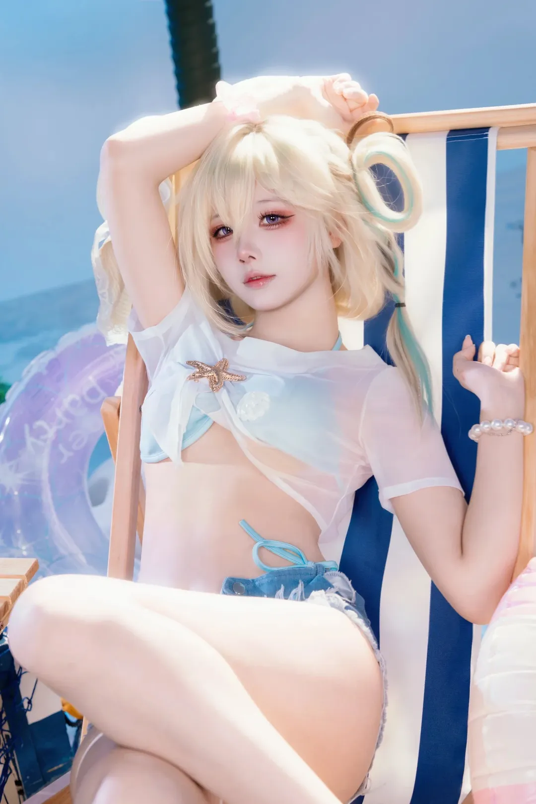 【琳奈cos】鸣潮夏日泳装正片