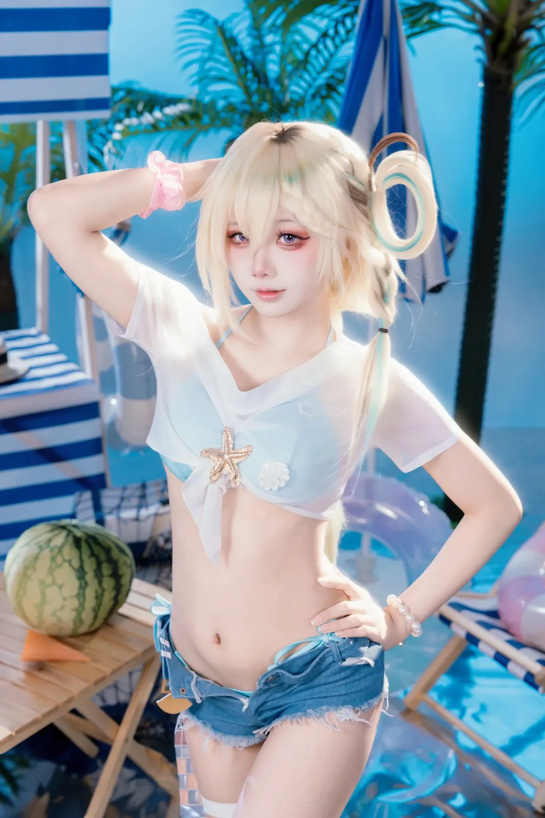 【琳奈cos】鸣潮夏日泳装正片 - 第 3 张