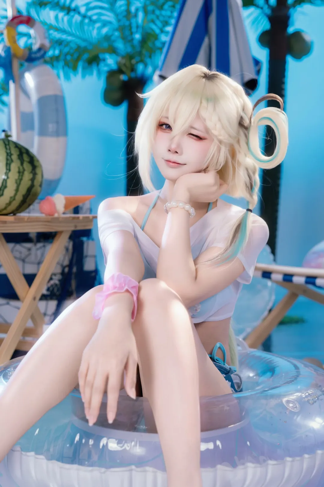 【琳奈cos】鸣潮夏日泳装正片 - 第 4 张