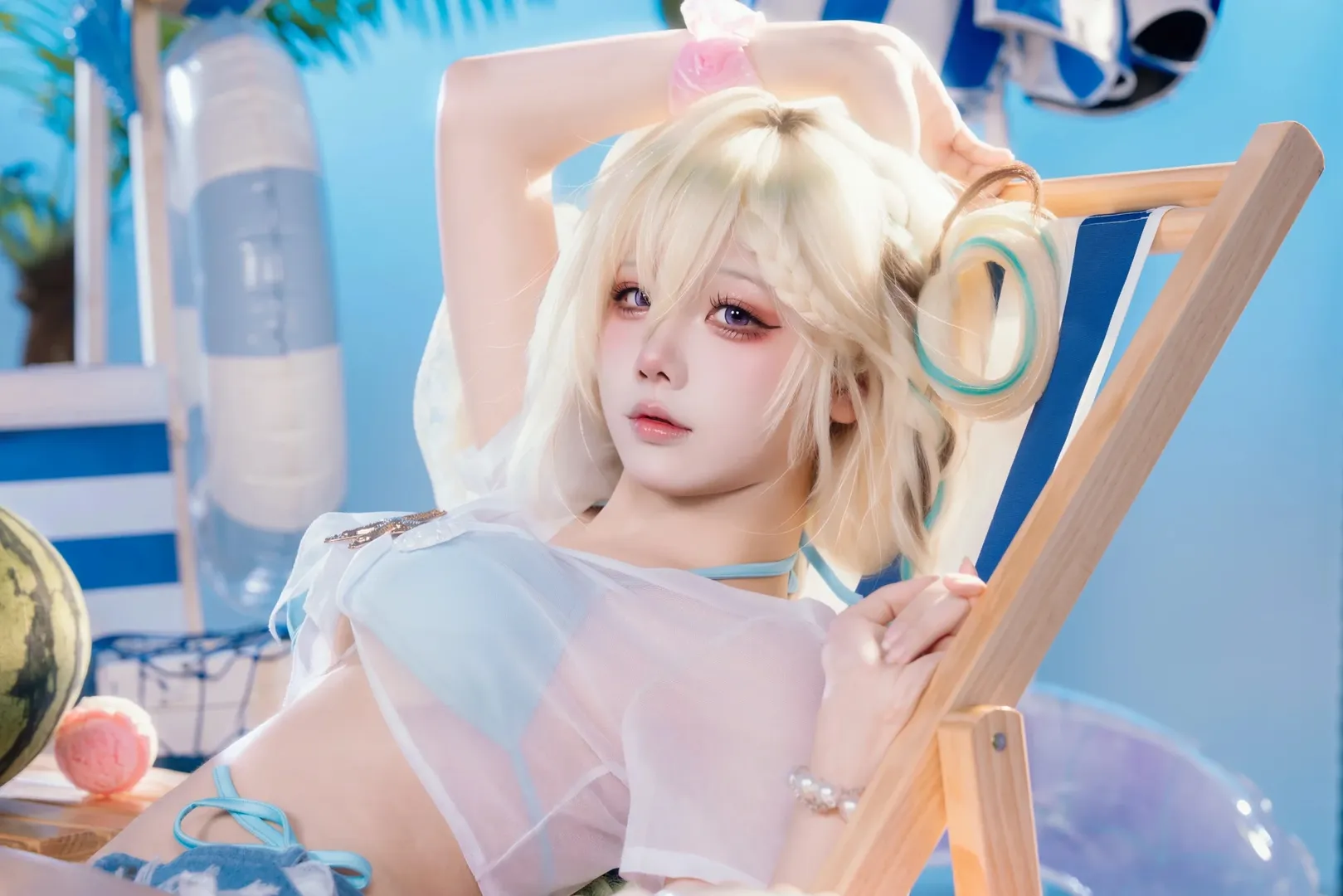 [Lynae cosplay] Wuthering Waves: Summer swimsuit Cosplay photoshoot Sharing - Image 1