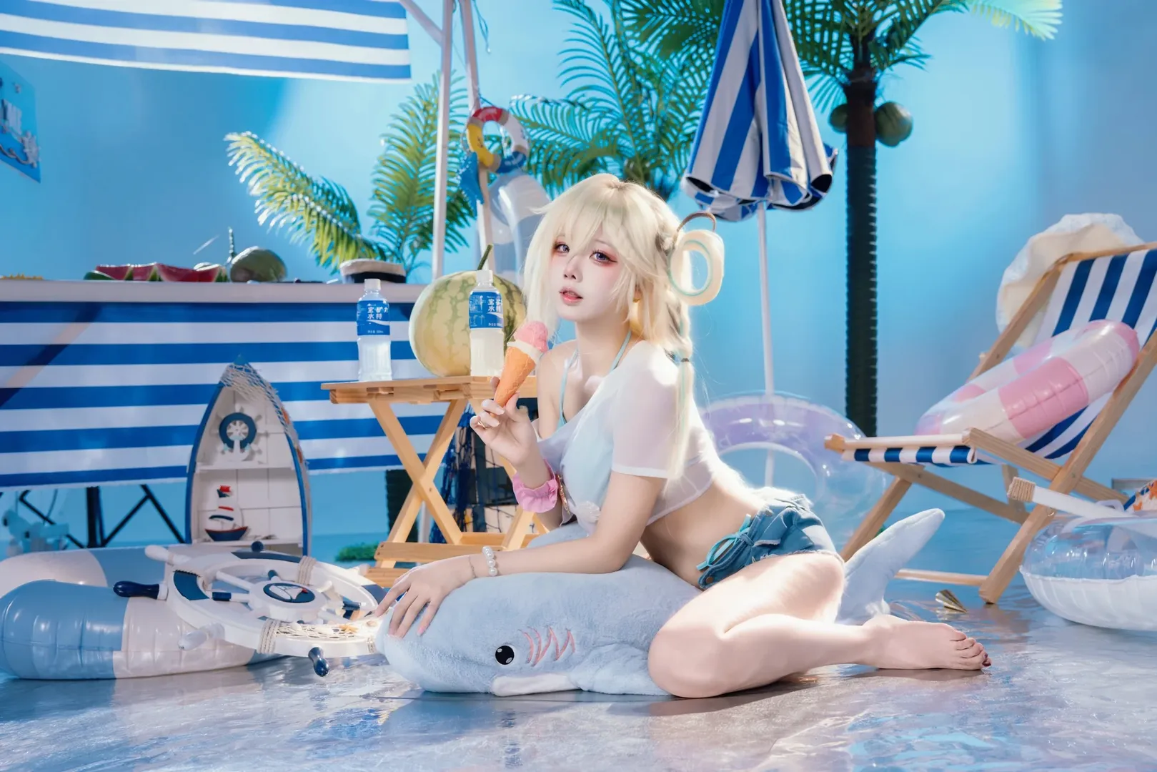 [Lynae cosplay] Wuthering Waves: Summer swimsuit Cosplay photoshoot Sharing - Image 2