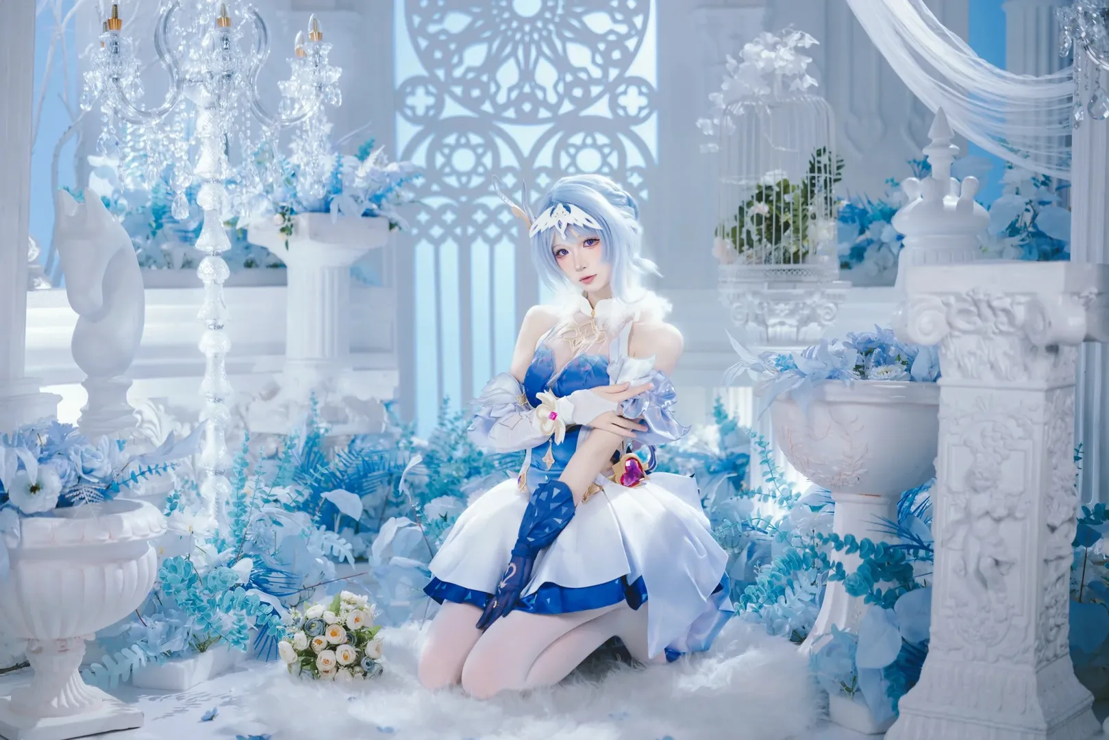 【奥黛塔cos】原神至冬的冰雪气息，优雅与纯粹的化身 - 第 5 张