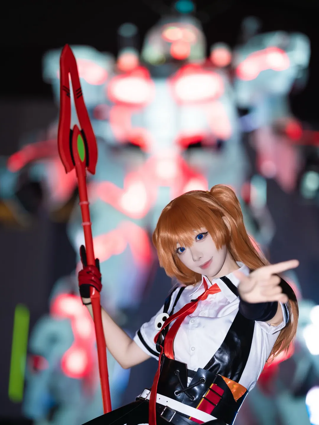 【明日香cos】新世纪福音战士台场夜拍，化身女武神 - 第 1 张