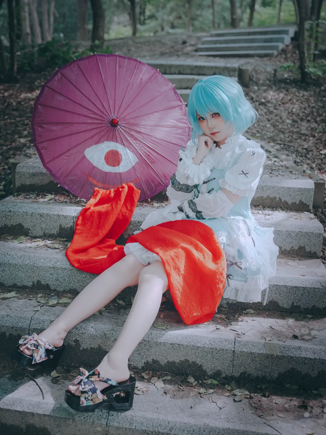 【多多良小伞cos】东方星莲船的妖伞与石阶