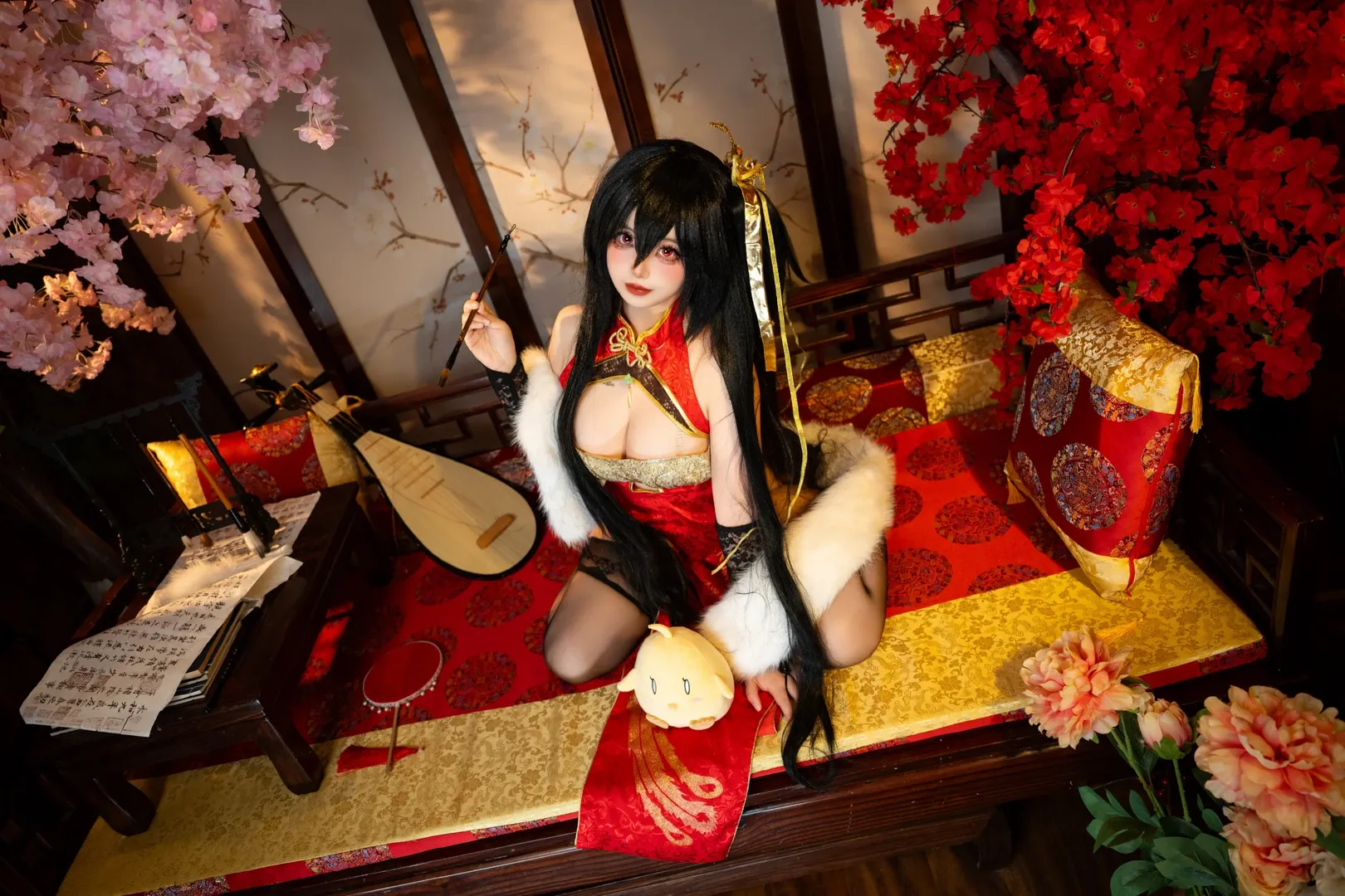 【大凤cos】碧蓝航线凤鸣春晓，红金华服的拍摄分享 - 第 5 张