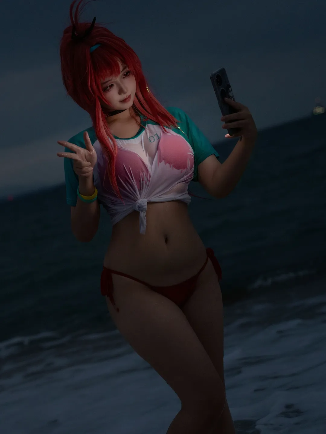 【拉毗cos】胜利女神nikke立冬前的海边泳装记录
