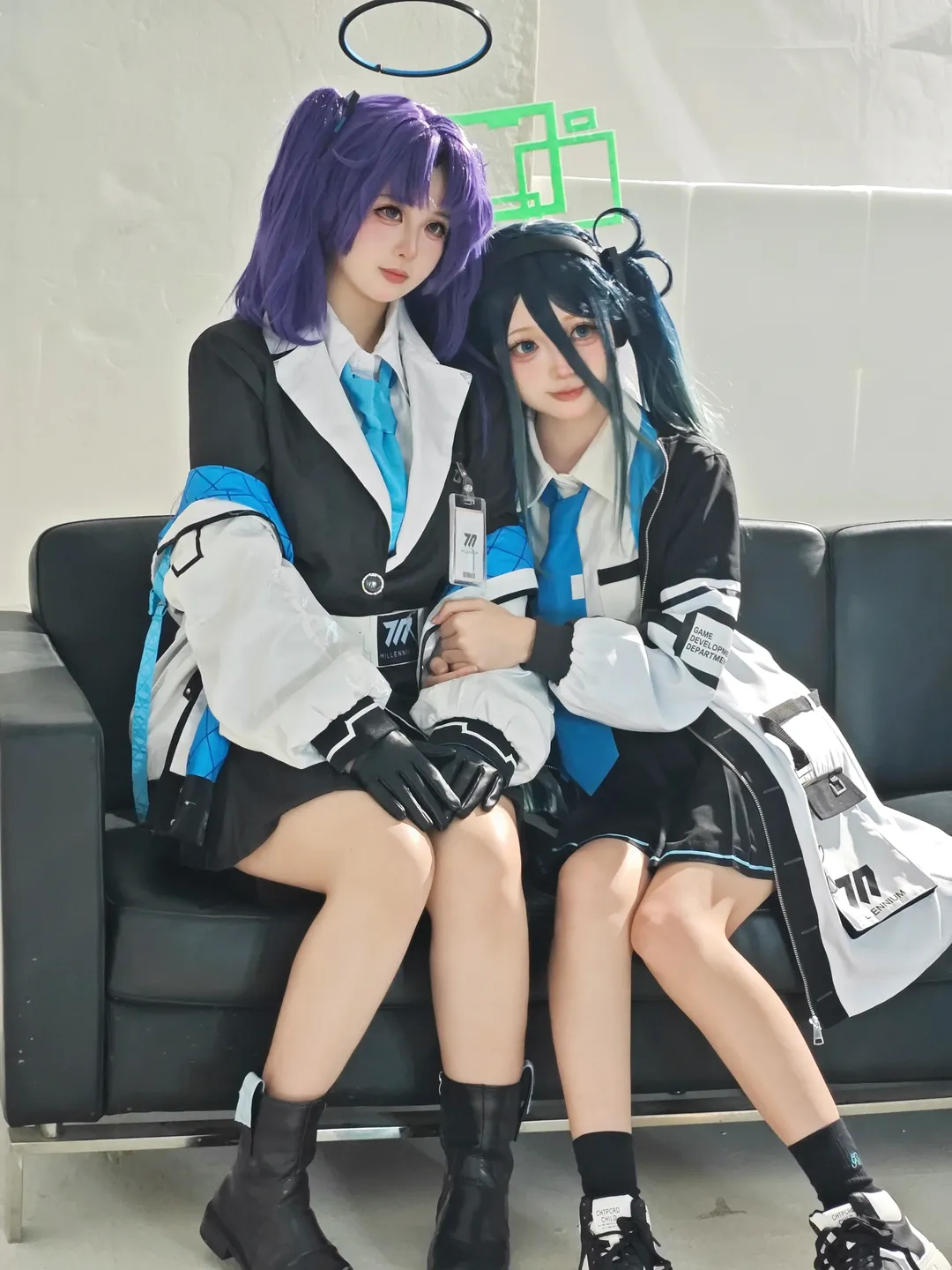 【蔚蓝档案优香与天童爱丽丝cos】可靠的妈妈与纯真的女儿，学院风花絮分享 - 第 1 张