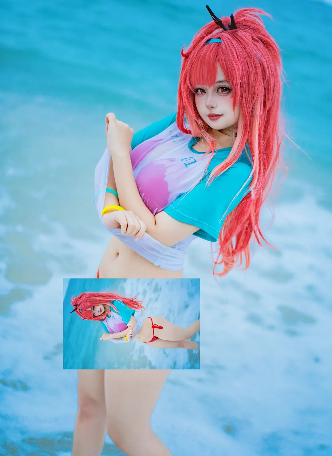 [Rapi cosplay] Goddess of Victory: Nikke: Refreshing Summer Swimsuit Cosplay Look Share - Image 1
