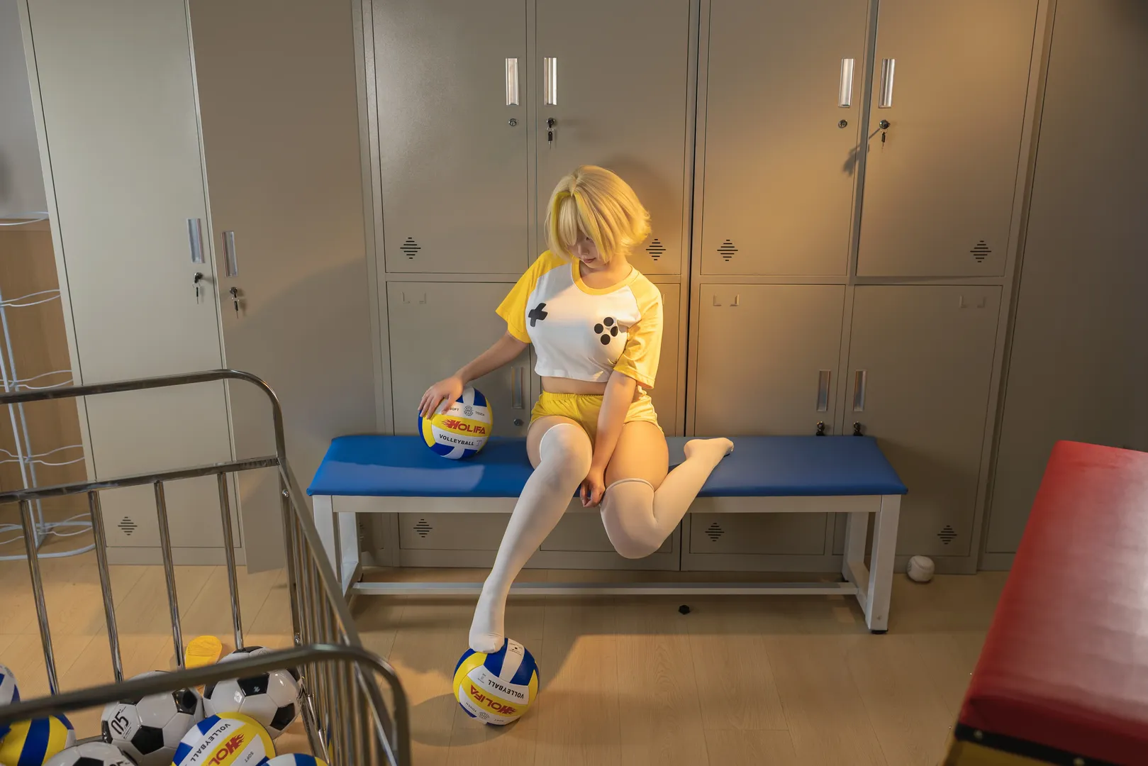 【伊莱格cos】换装胜利女神nikke的体操服，运动感与少女感拉满 - 第 3 张