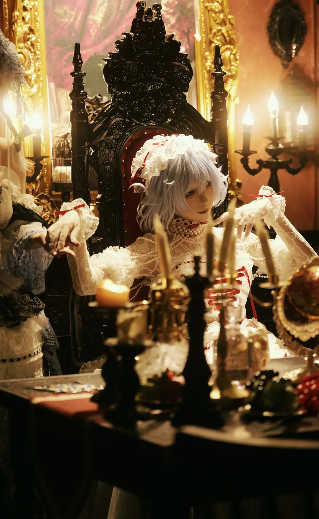 【蕾米莉亚斯卡雷特cos】东方project红魔馆内的夜宴时光