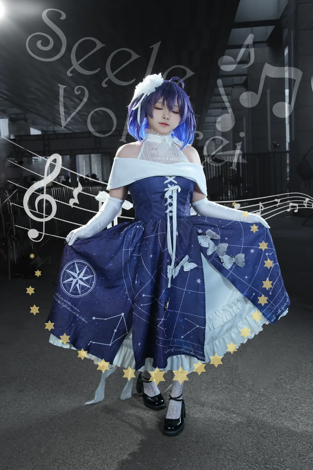 【希儿cos】六一儿童节的专属浪漫，这套星空礼服太梦幻了 - 第 1 张