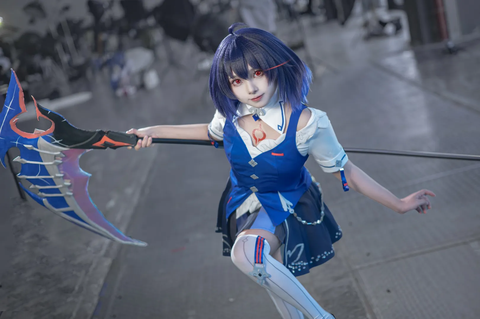 【希儿cos】崩坏三绀海之忆，蓝白色调的造型分享 - 第 5 张