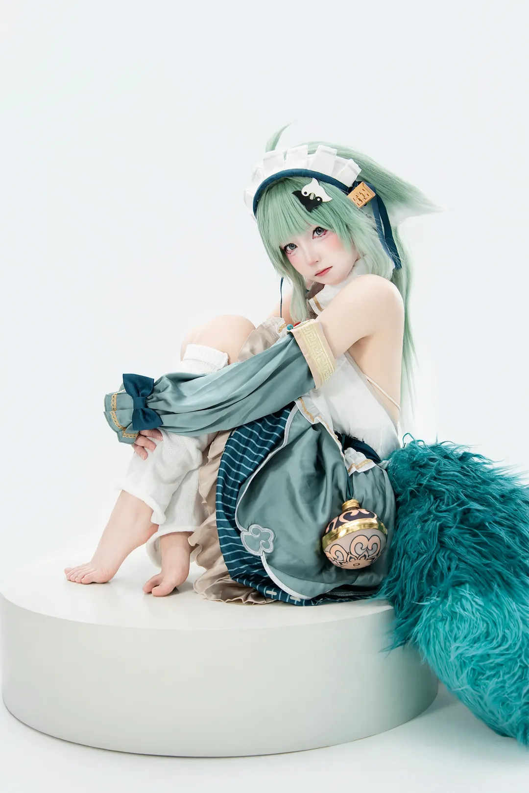 【フォフォ コスプレ】白ホリの中の可愛い狐人、崩壊：スターレイルの躍動感あふれる瞬間 - 5 枚目