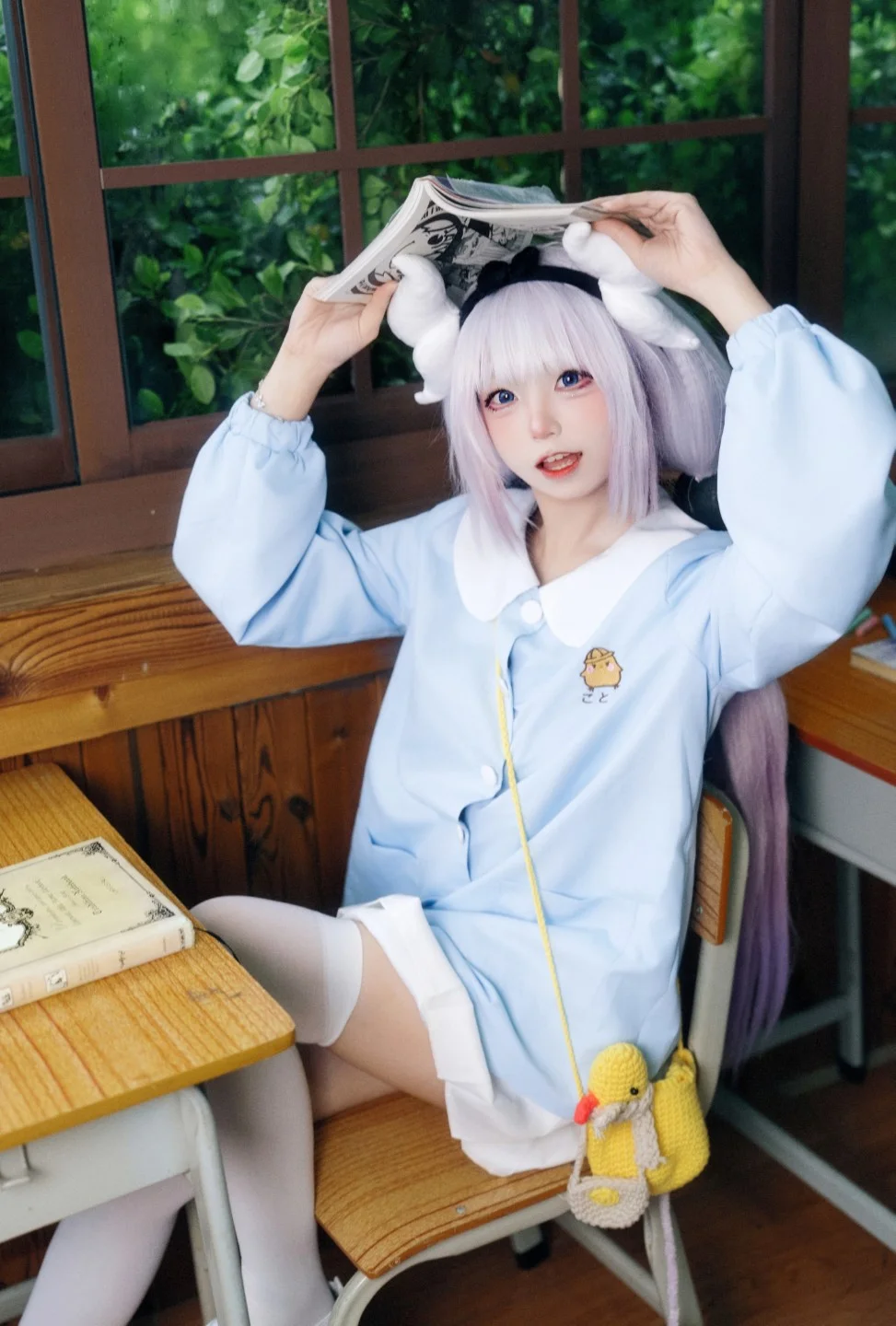 【康娜cos】小林家的龙女仆，教室里的龙娘日常
