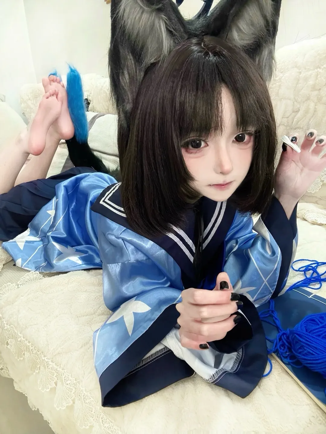 【桐生桔梗cos】蔚蓝档案中蓝白交织的日常与战备