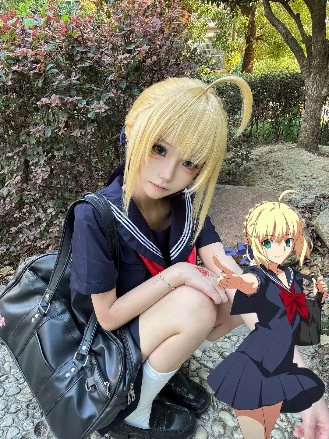 【阿尔托莉雅cos】水手服Saber的校园日常 - 第 1 张