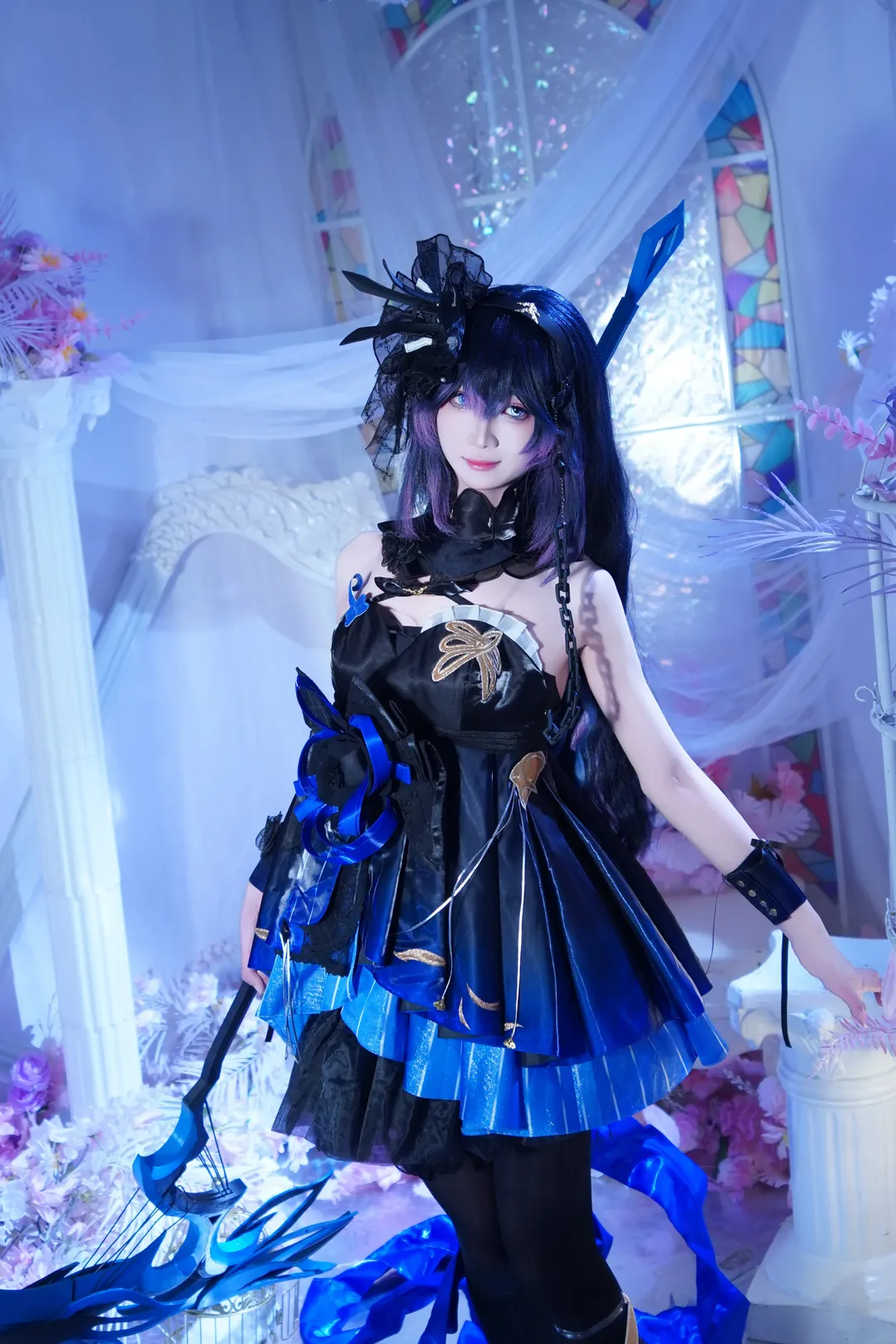 【希儿cos】崩坏3栖于永夜，幽蓝中的静谧之美 - 第 1 张
