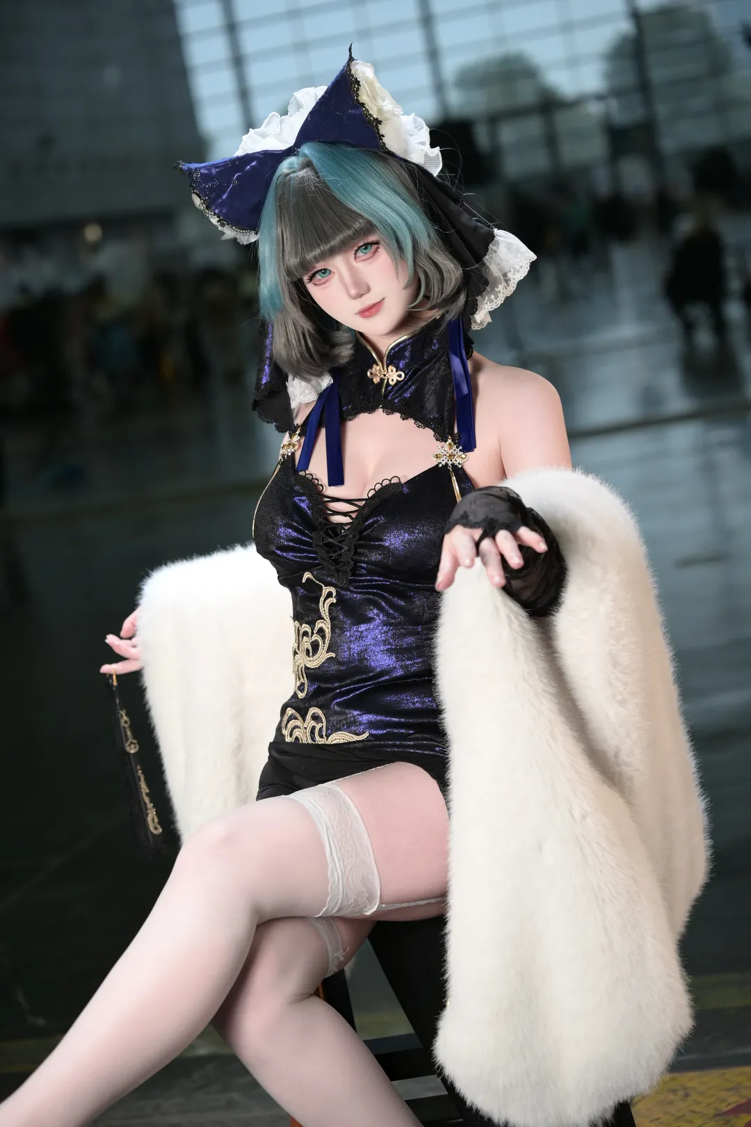 【碧蓝航线柴郡cos】歌声与深蓝裙装的约定 - 第 1 张