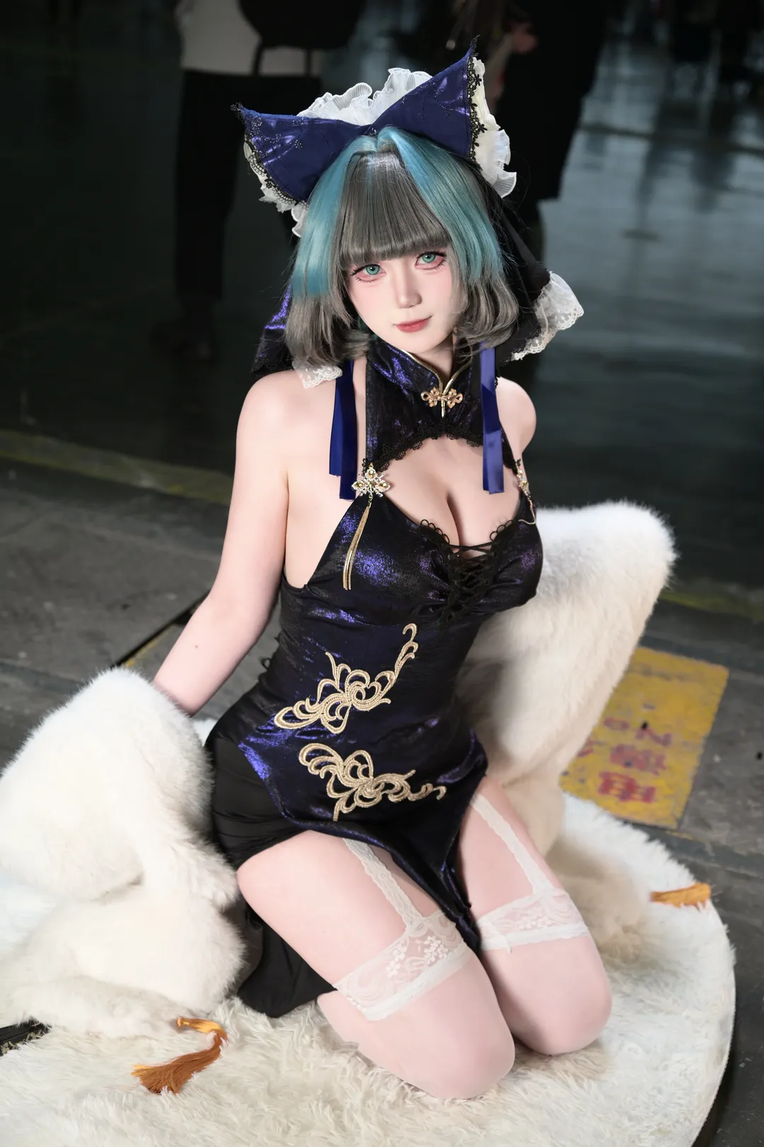【碧蓝航线柴郡cos】歌声与深蓝裙装的约定