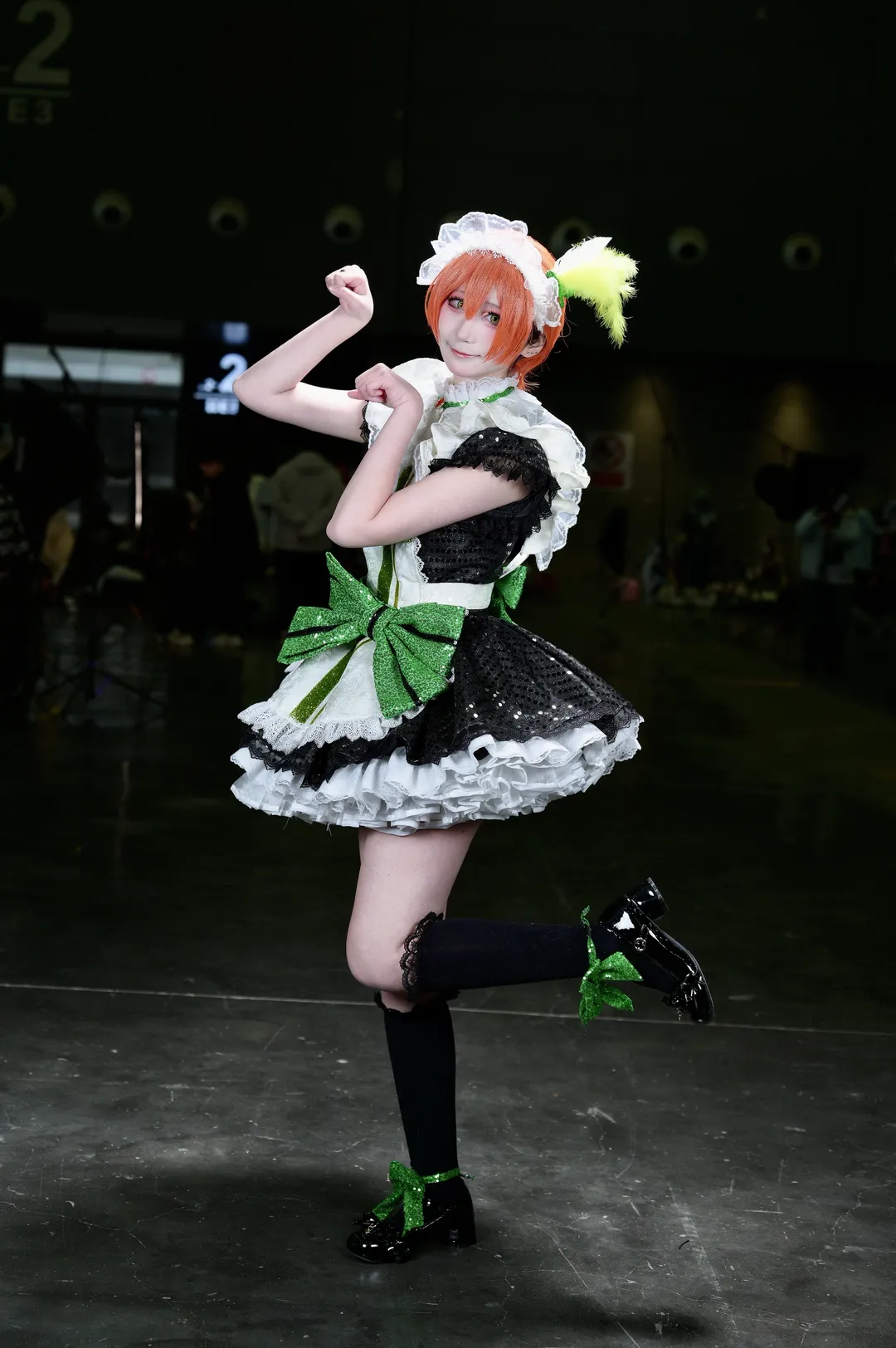 [Hoshizora Rin Cosplay] Love Live! μ's: Full-Energy Idol Outfit Convention Photos - Image 1