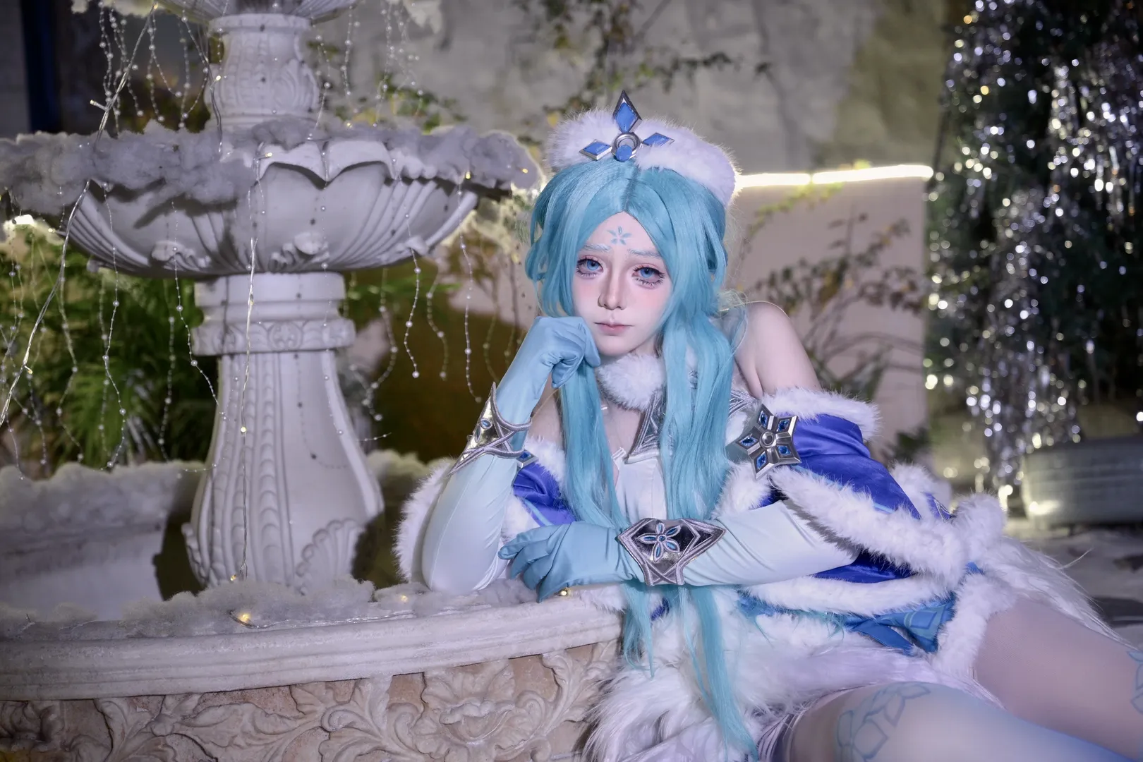 【王昭君cos】王者荣耀本命英雄，冬雪中的冰雪之力 - 第 9 张
