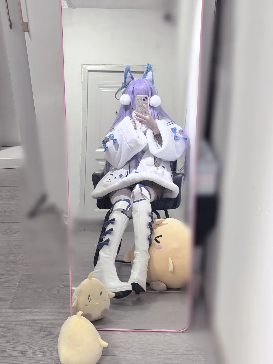 【タシュケント コスプレ】アズールレーン 冬の白もこもこコーデをお届け - 1 枚目