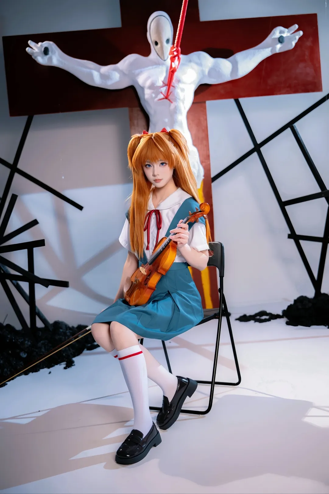 【明日香cos】新世纪福音战士，红枪与白丝的羁绊 - 第 3 张