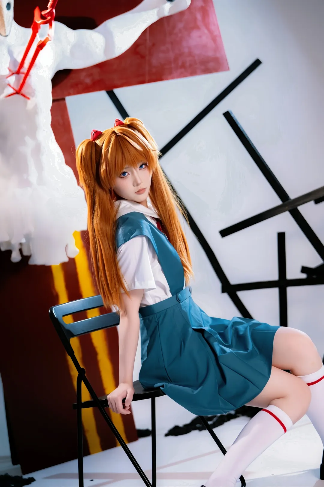 【明日香cos】新世纪福音战士，红枪与白丝的羁绊 - 第 5 张