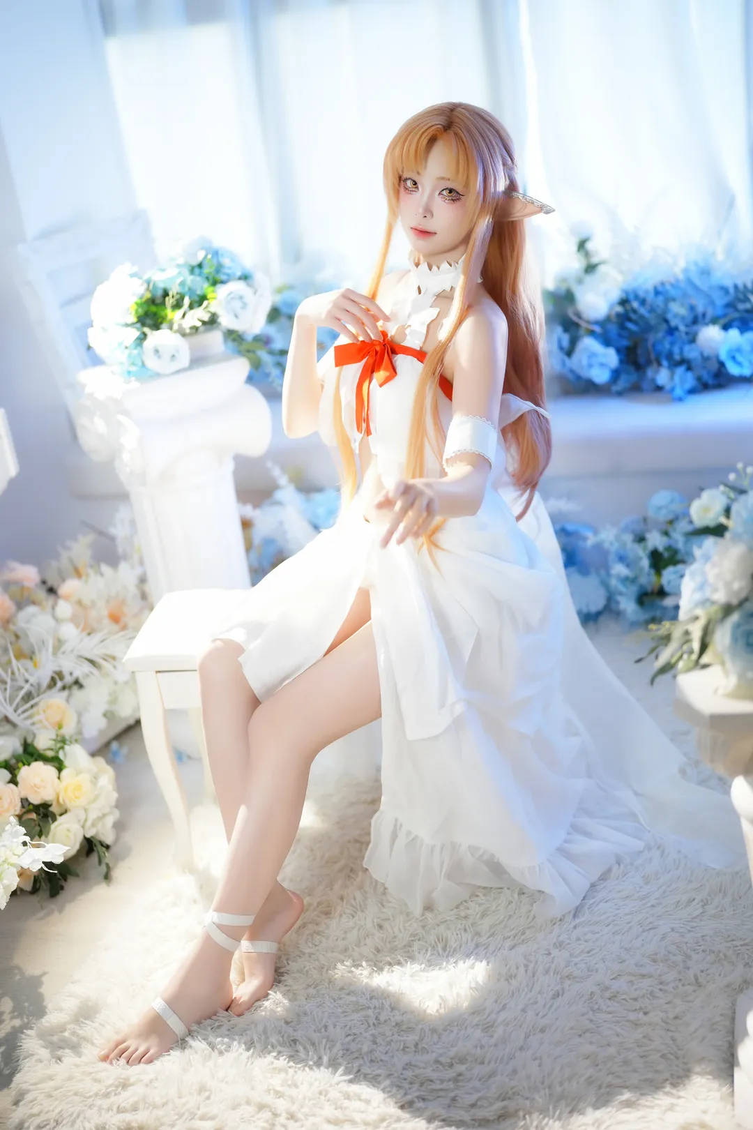 【亞絲娜cos】刀劍神域妖精王妃正片，反差氛圍下的精靈細節 - 第 6 張