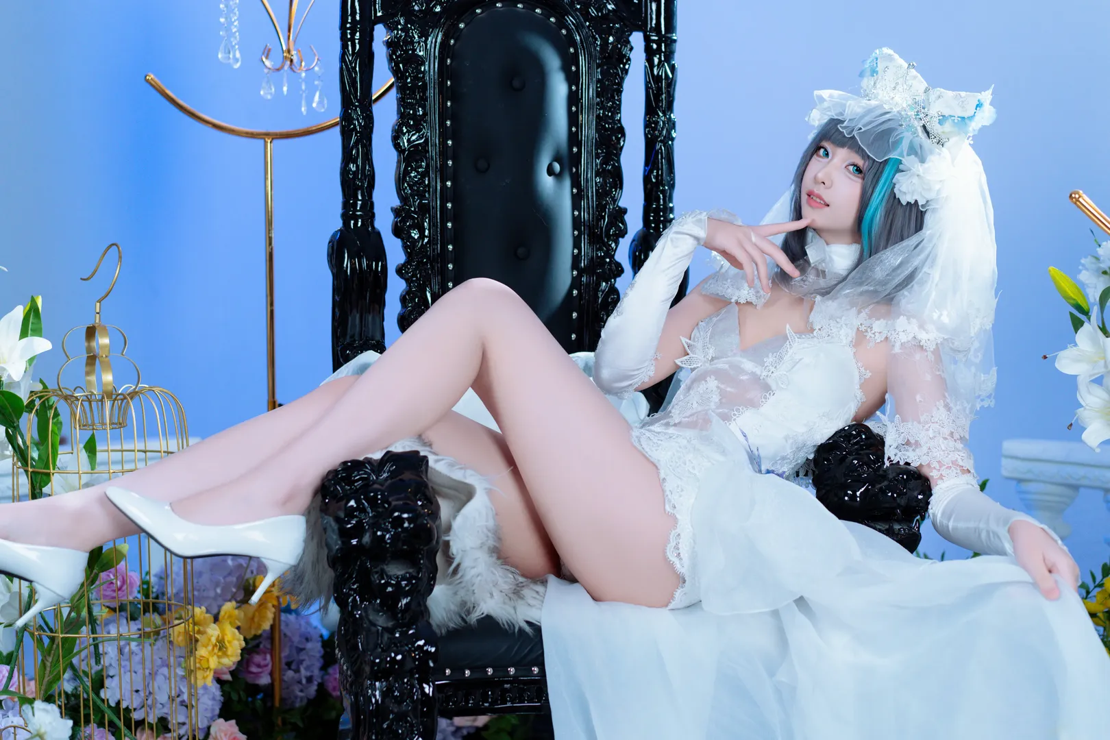 【柴郡cos】碧蓝航线誓约花嫁的纯白与清冷 - 第 2 张