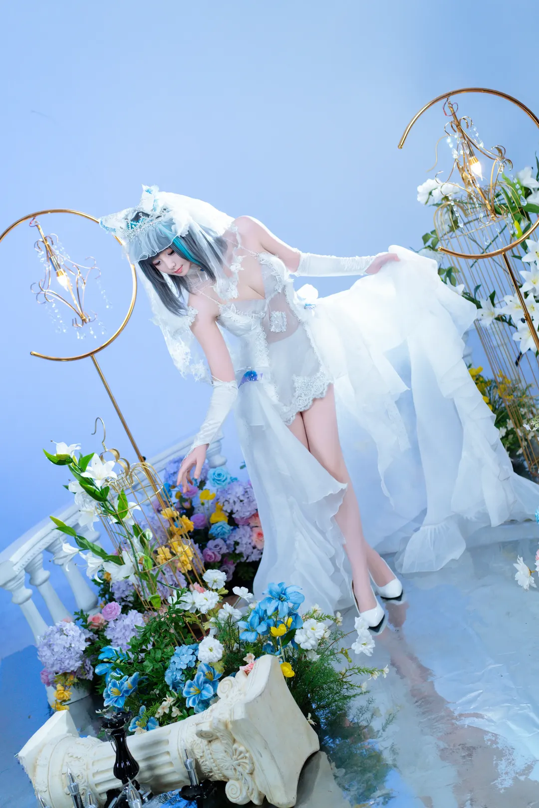 【柴郡cos】碧蓝航线誓约花嫁的纯白与清冷