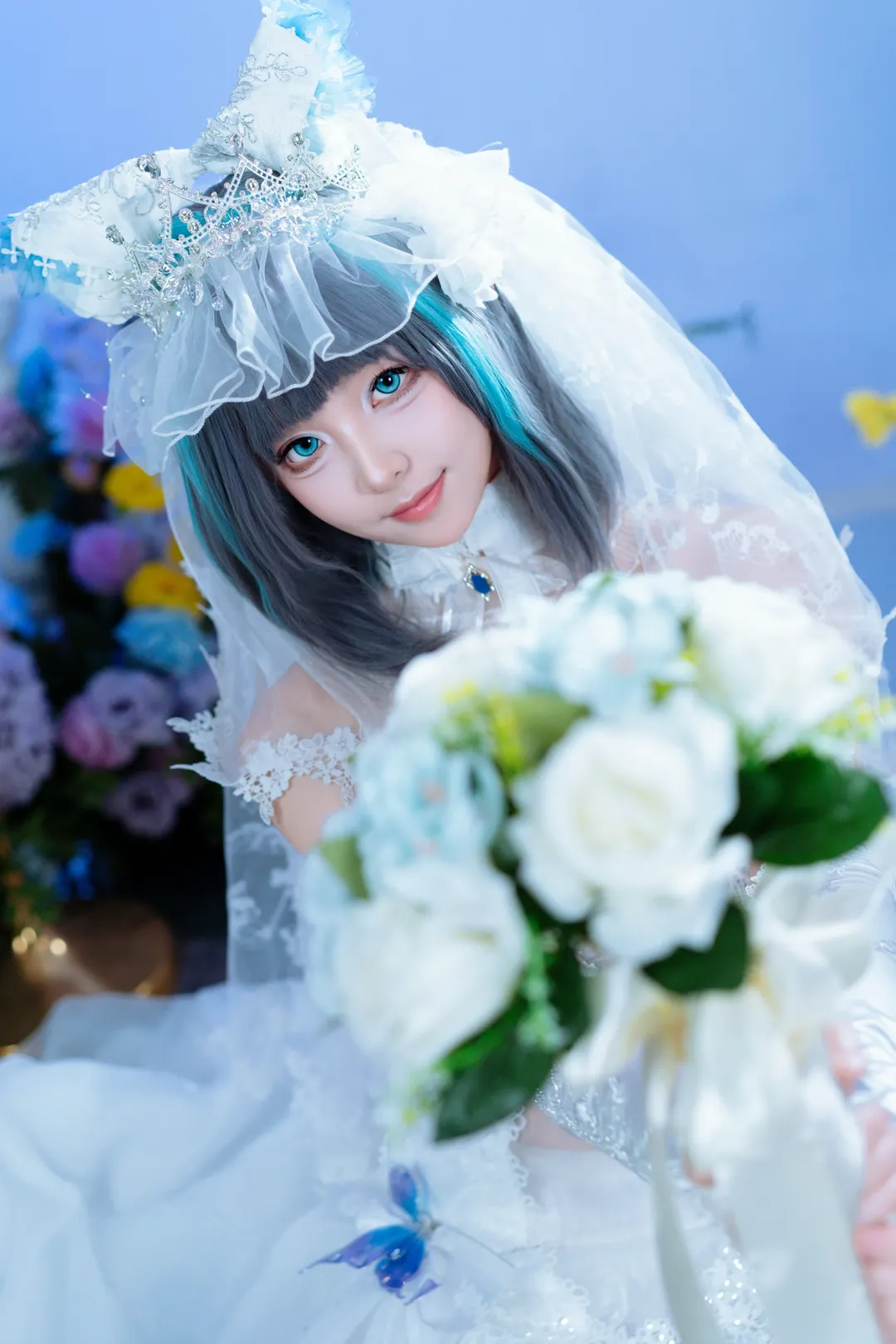 【柴郡cos】碧蓝航线誓约花嫁的纯白与清冷 - 第 5 张